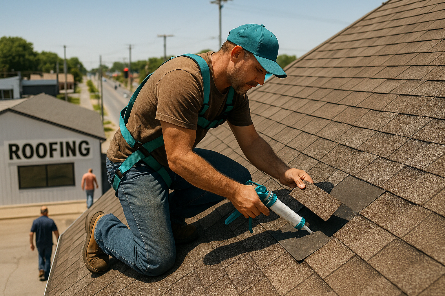 AI search snapshot: Roof repair near me in Tulsa