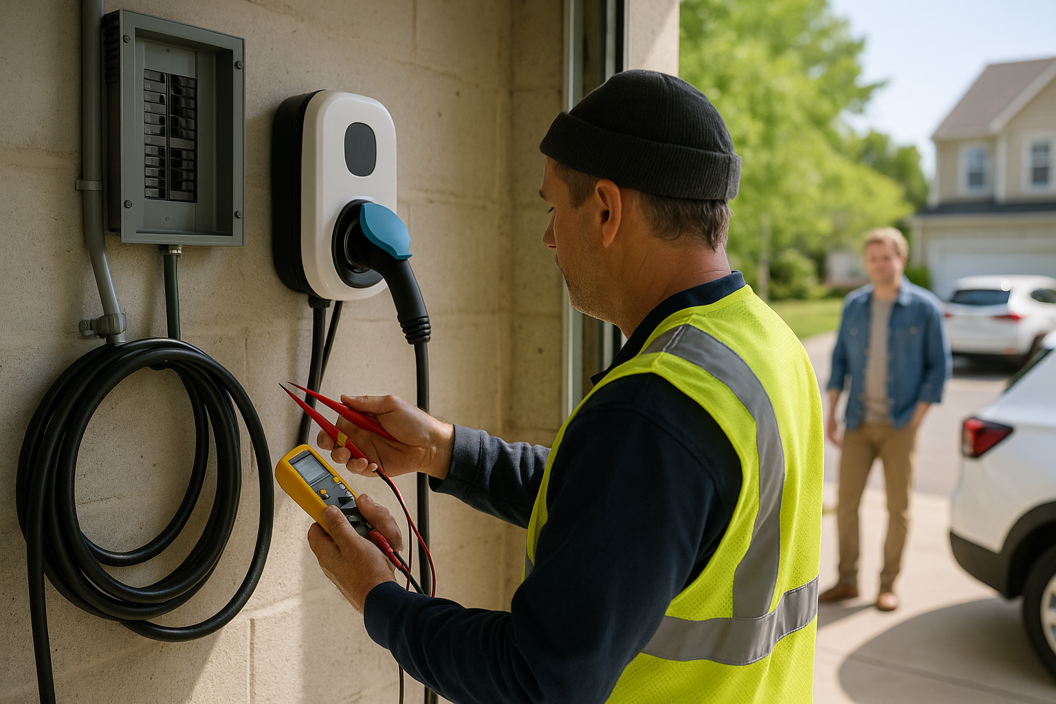 AI search snapshot image for Electricians who install EV chargers in Raleigh, NC