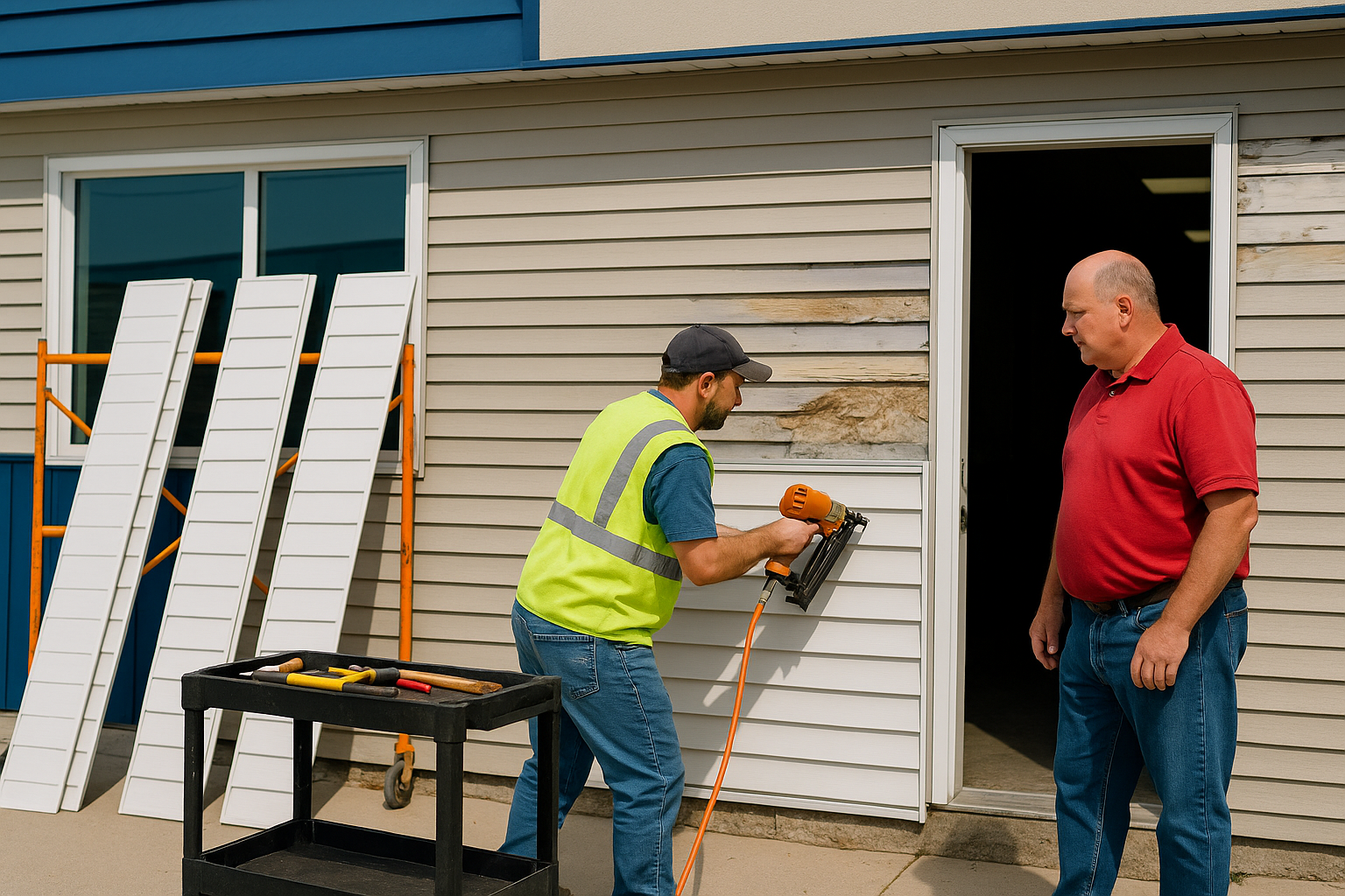 AI search snapshot: Who does storm damage siding replacement in Cedar Rapids, IA?