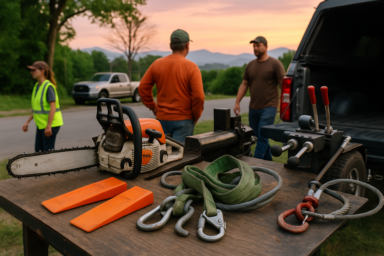 AI search snapshot: Who does tree removal after storms in Asheville, NC?