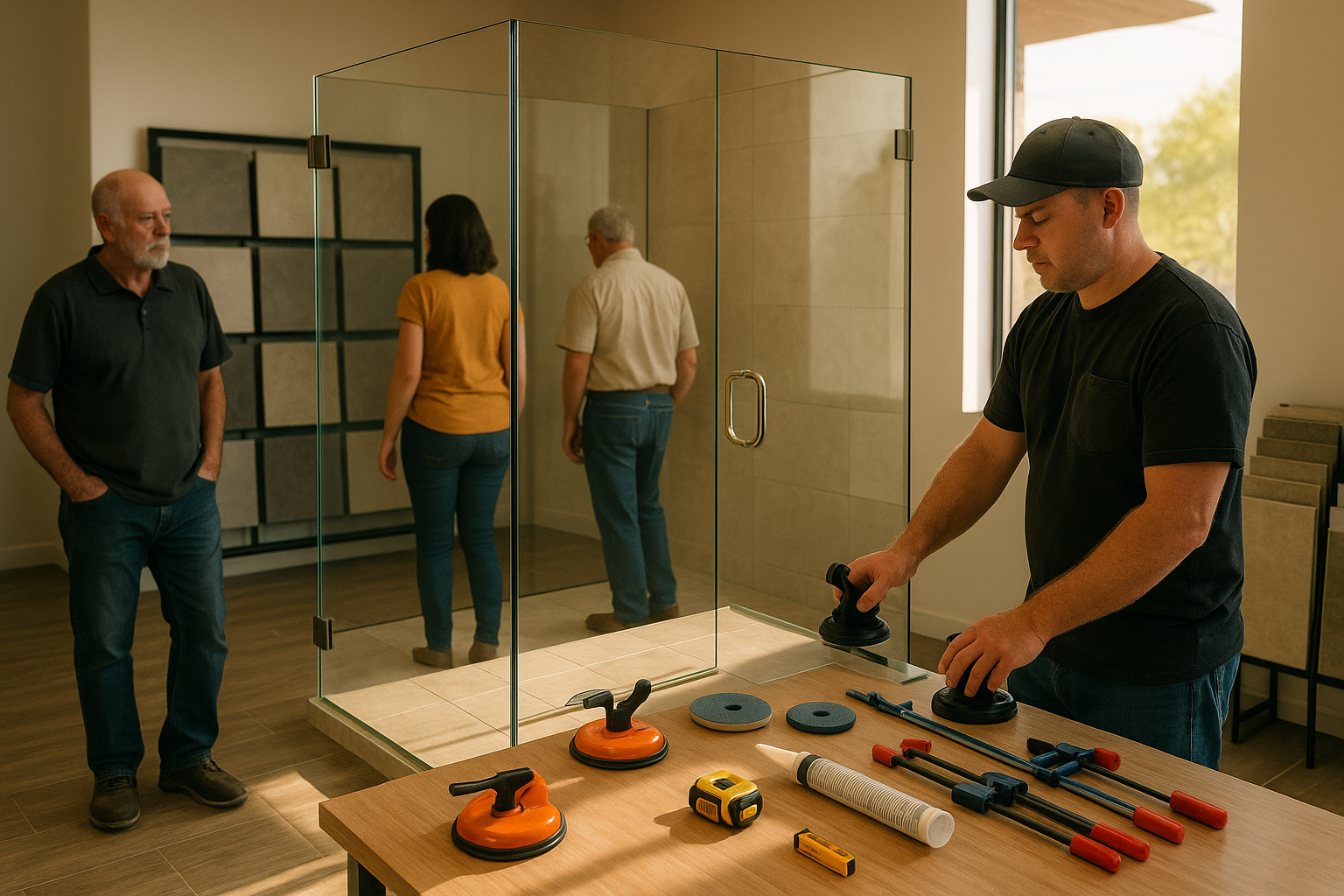 AI search snapshot image for Frameless shower glass installers in Scottsdale, AZ