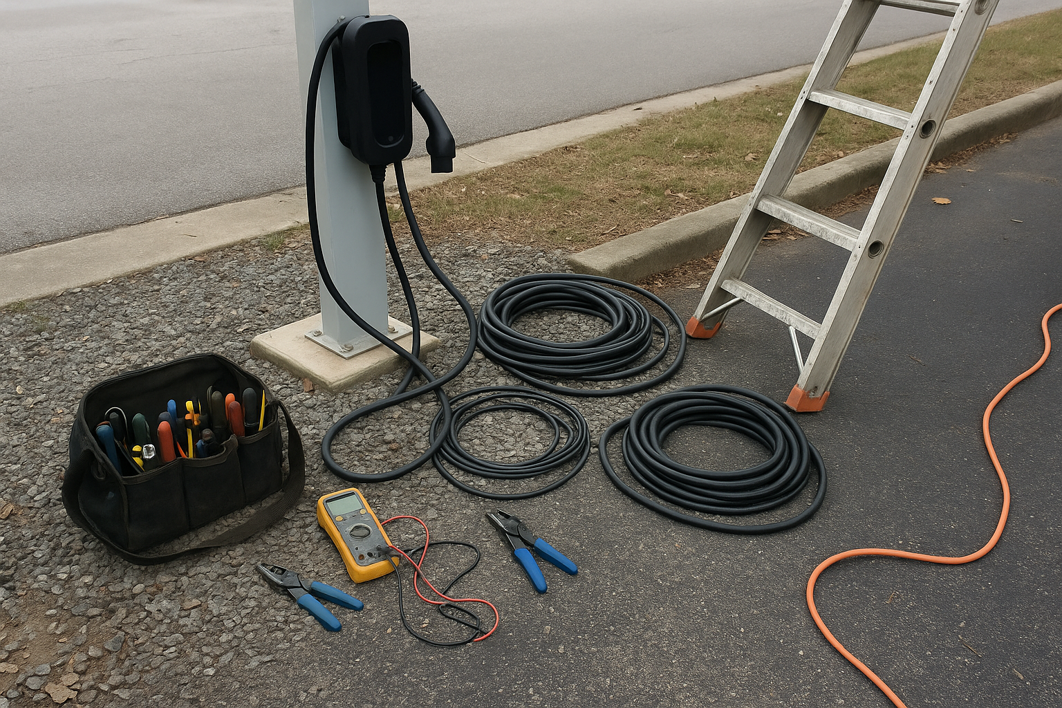 AI search snapshot: Electricians who install EV chargers in Raleigh, NC