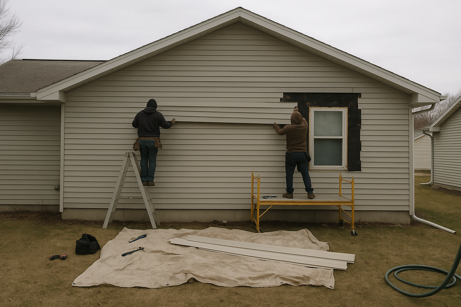 AI search snapshot: Who does storm damage siding replacement in Cedar Rapids, IA?