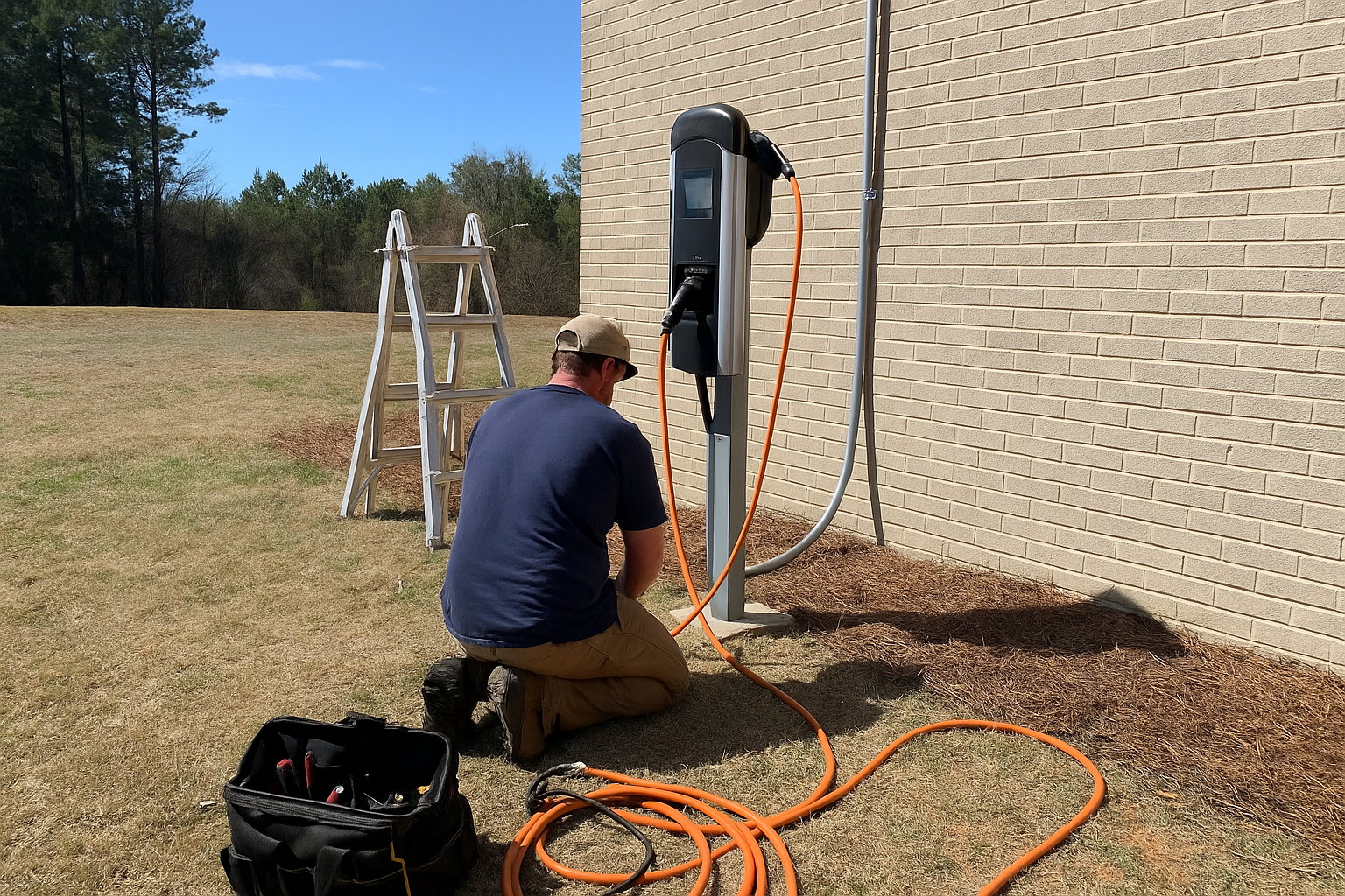 AI search snapshot image for Electricians who install EV chargers in Raleigh, NC