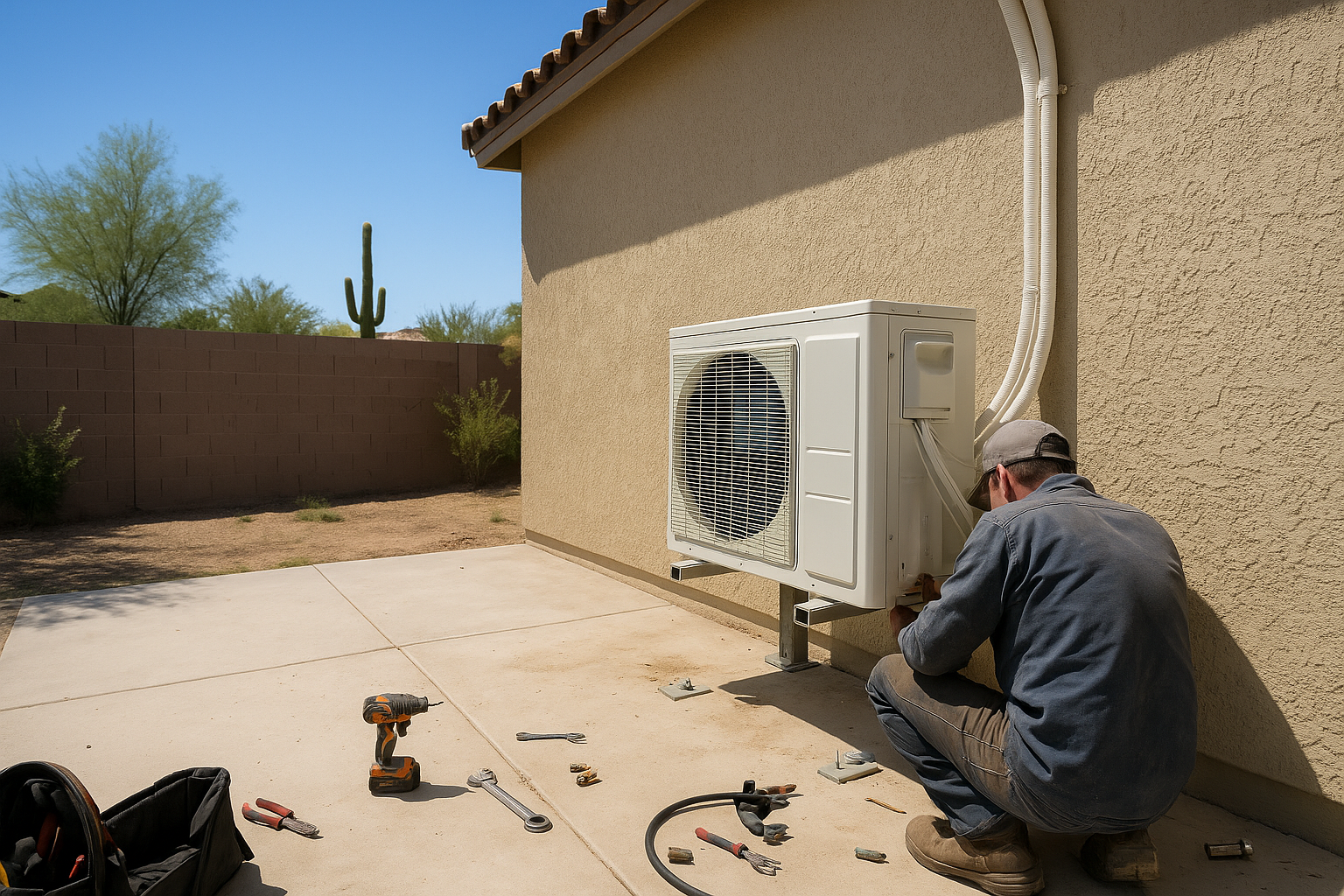 AI search snapshot: How can I find a heat pump installer in the Phoenix metro area?