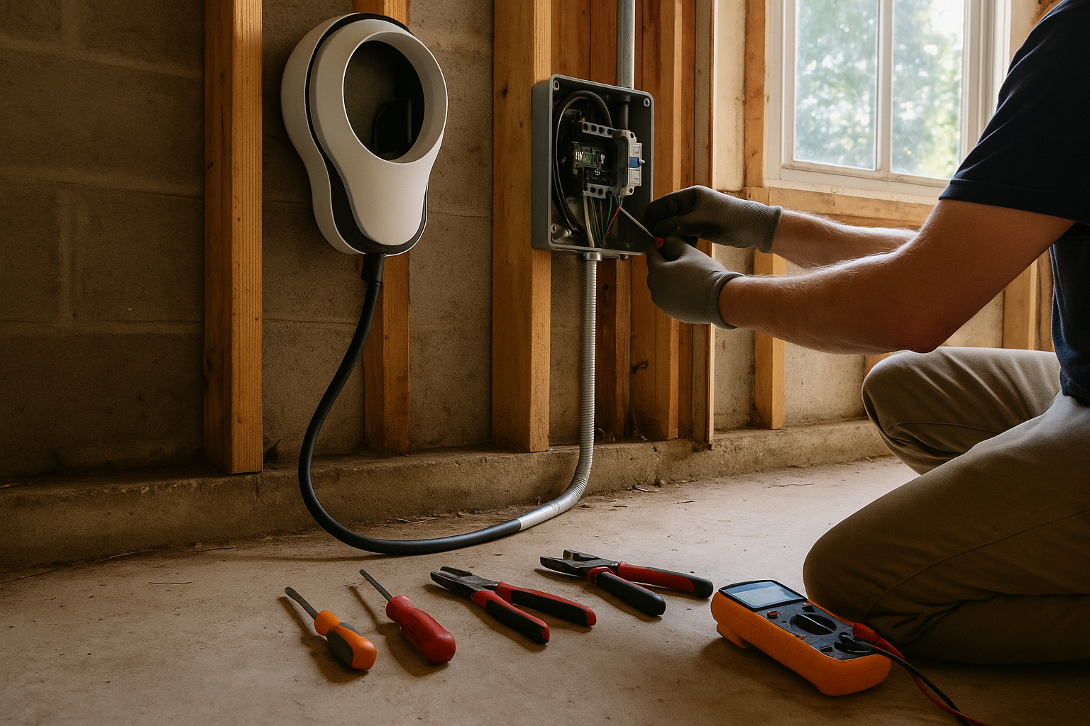 AI search snapshot image for Electricians who install EV chargers in Raleigh, NC