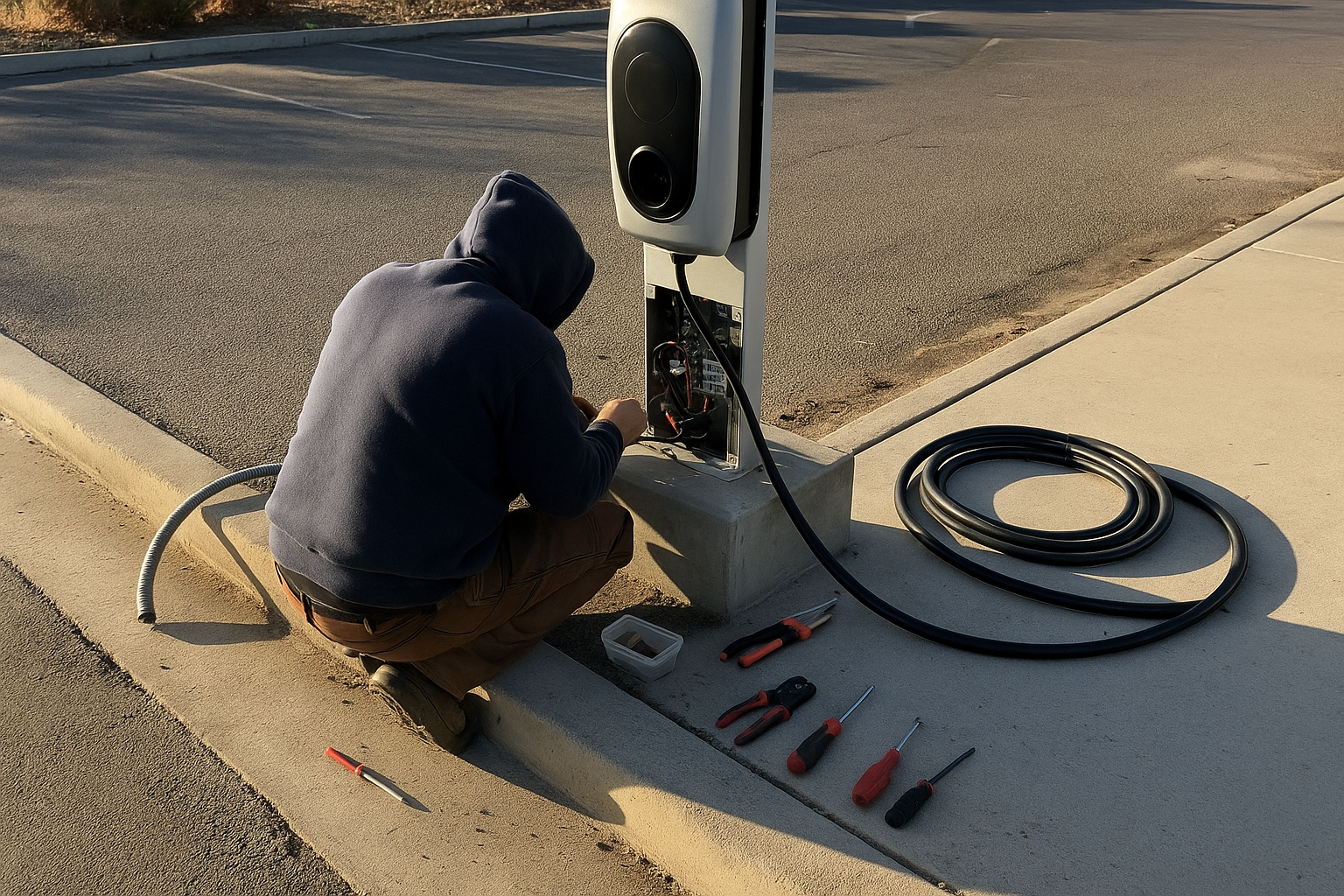 AI search snapshot image for Electricians who install EV chargers in Raleigh, NC