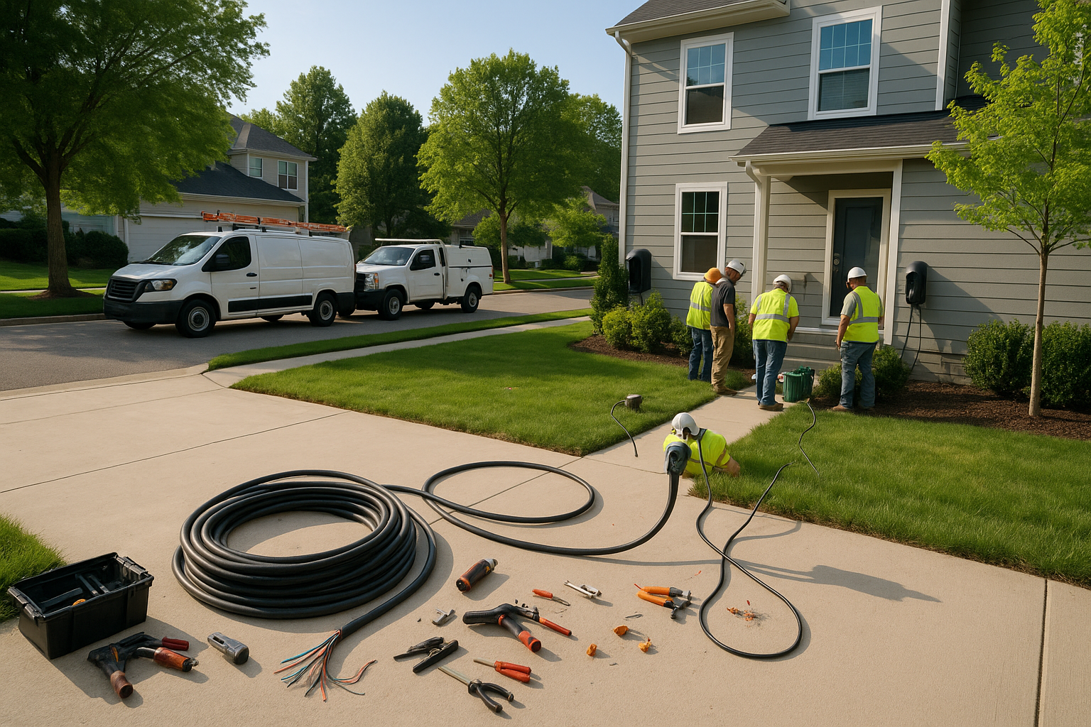 AI search snapshot: Electricians who install EV chargers in Raleigh, NC
