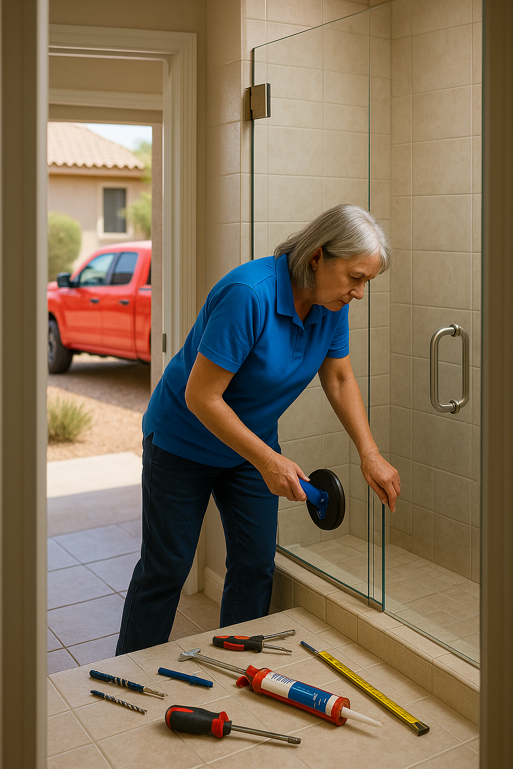 AI search snapshot: Frameless shower glass installers in Scottsdale, AZ