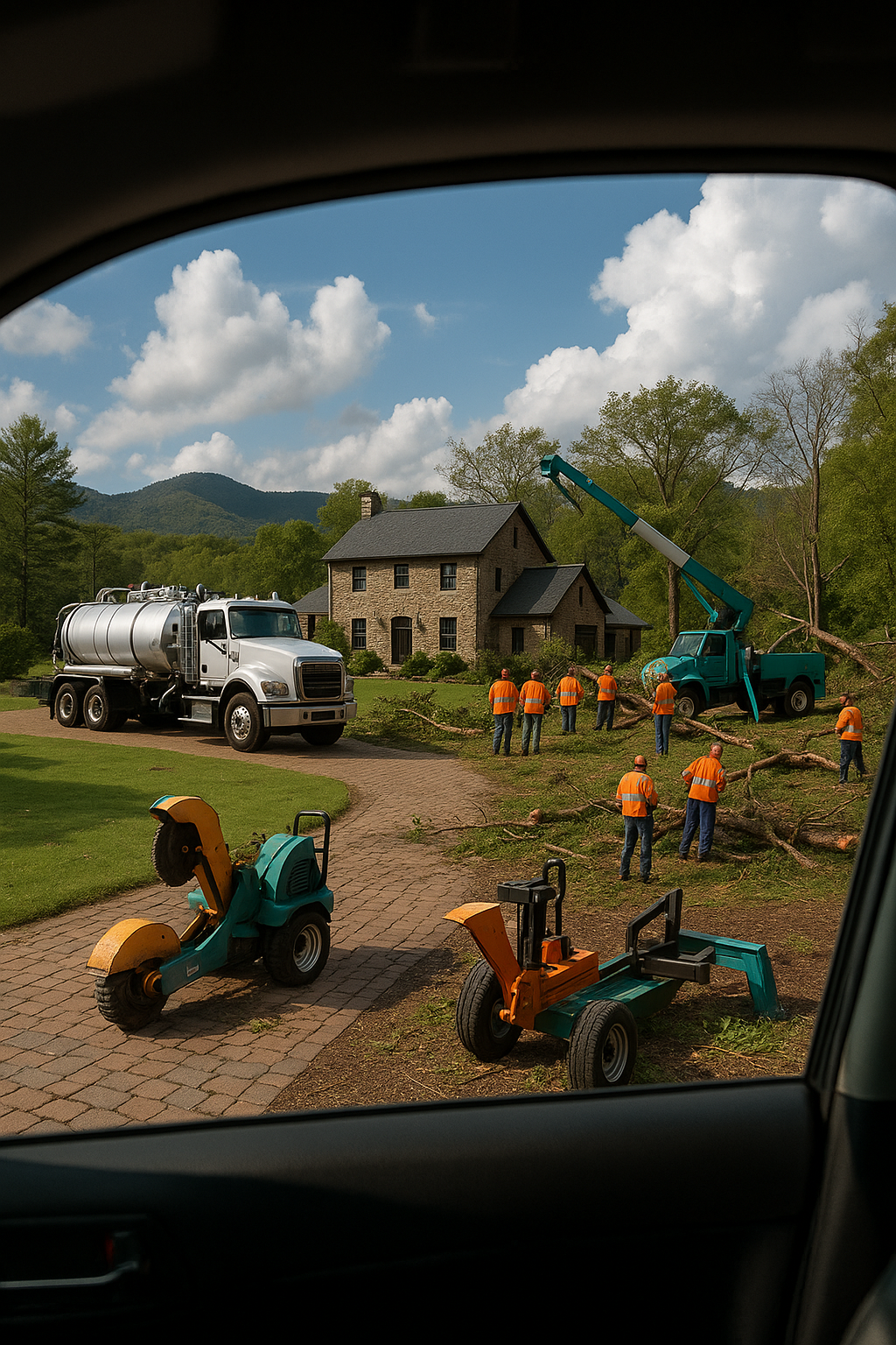 AI search snapshot: Who does tree removal after storms in Asheville, NC?