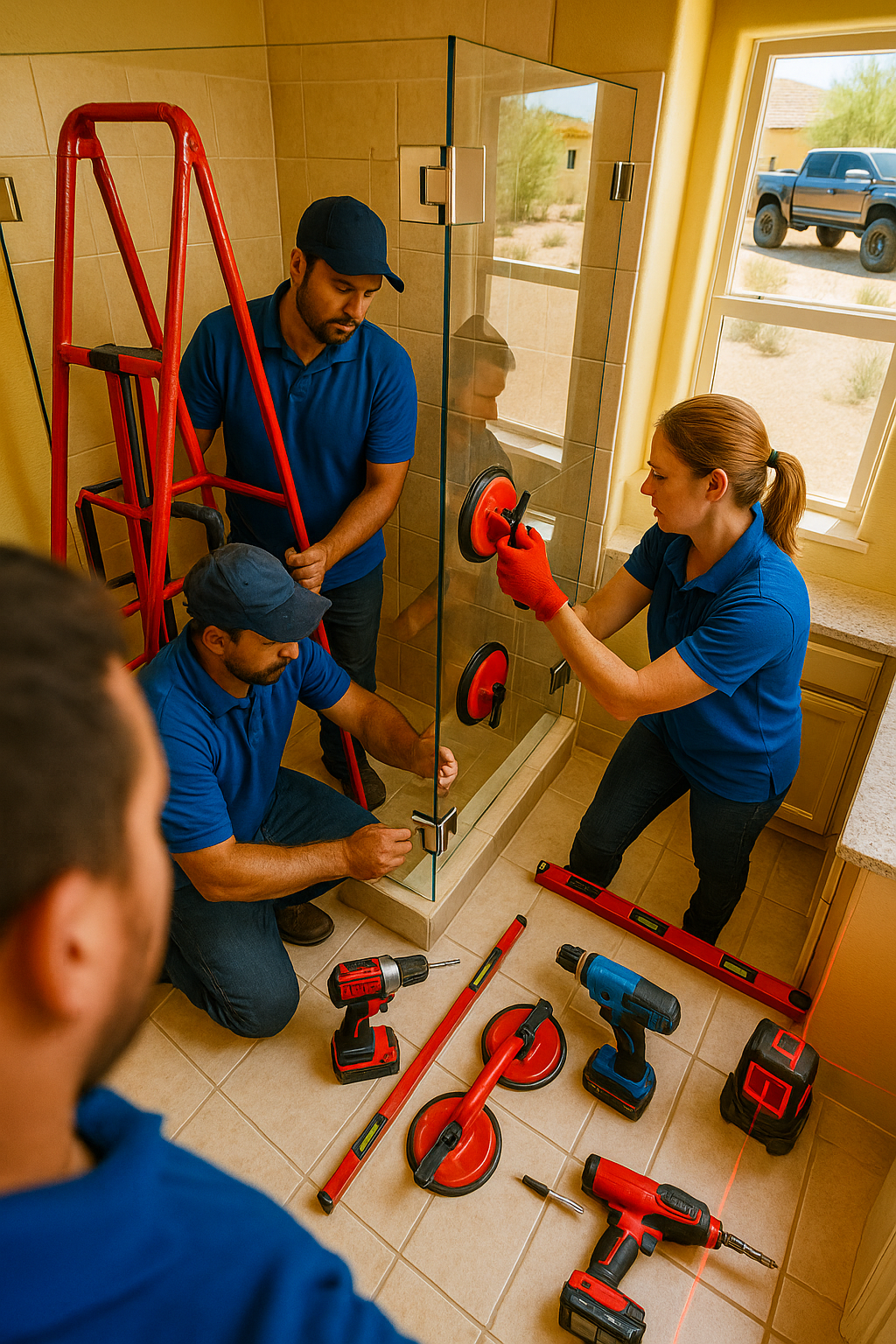 AI search snapshot image for Frameless shower glass installers in Scottsdale, AZ