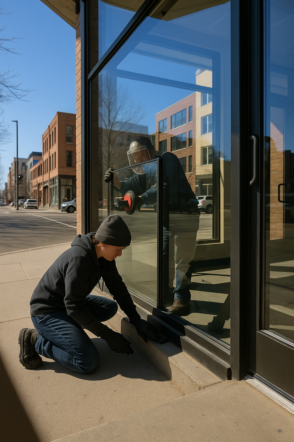 AI search snapshot: Same day storefront glass replacement in 80202 Denver