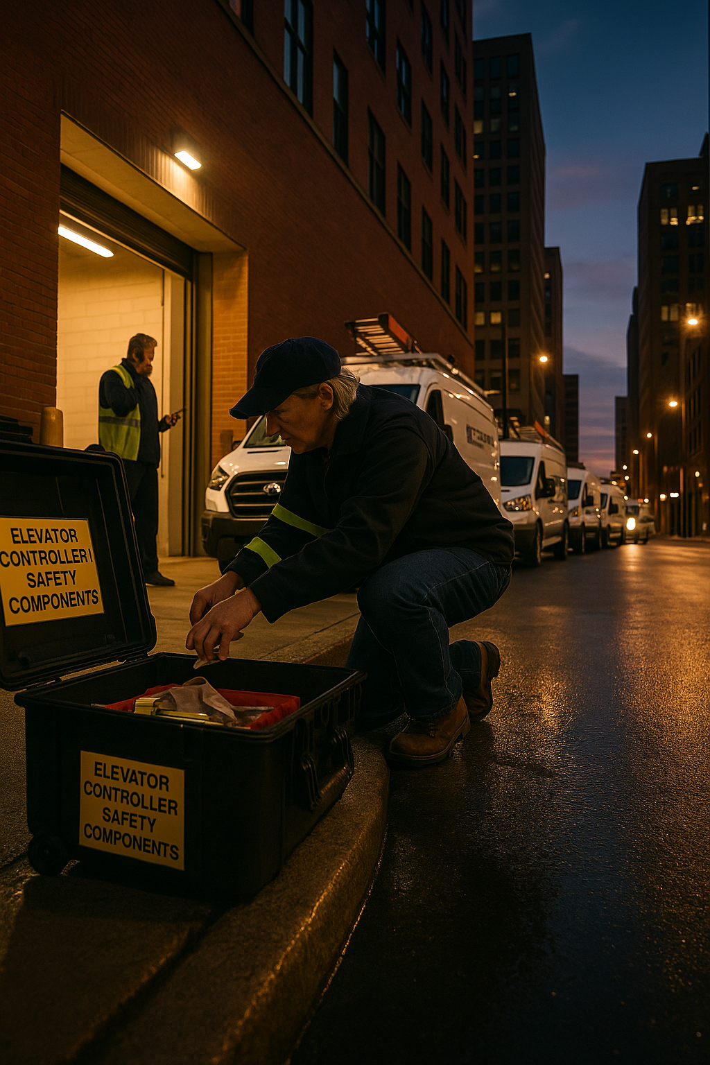 AI search snapshot: 24 hour emergency elevator repair for a stuck cab in Downtown Cincinnati