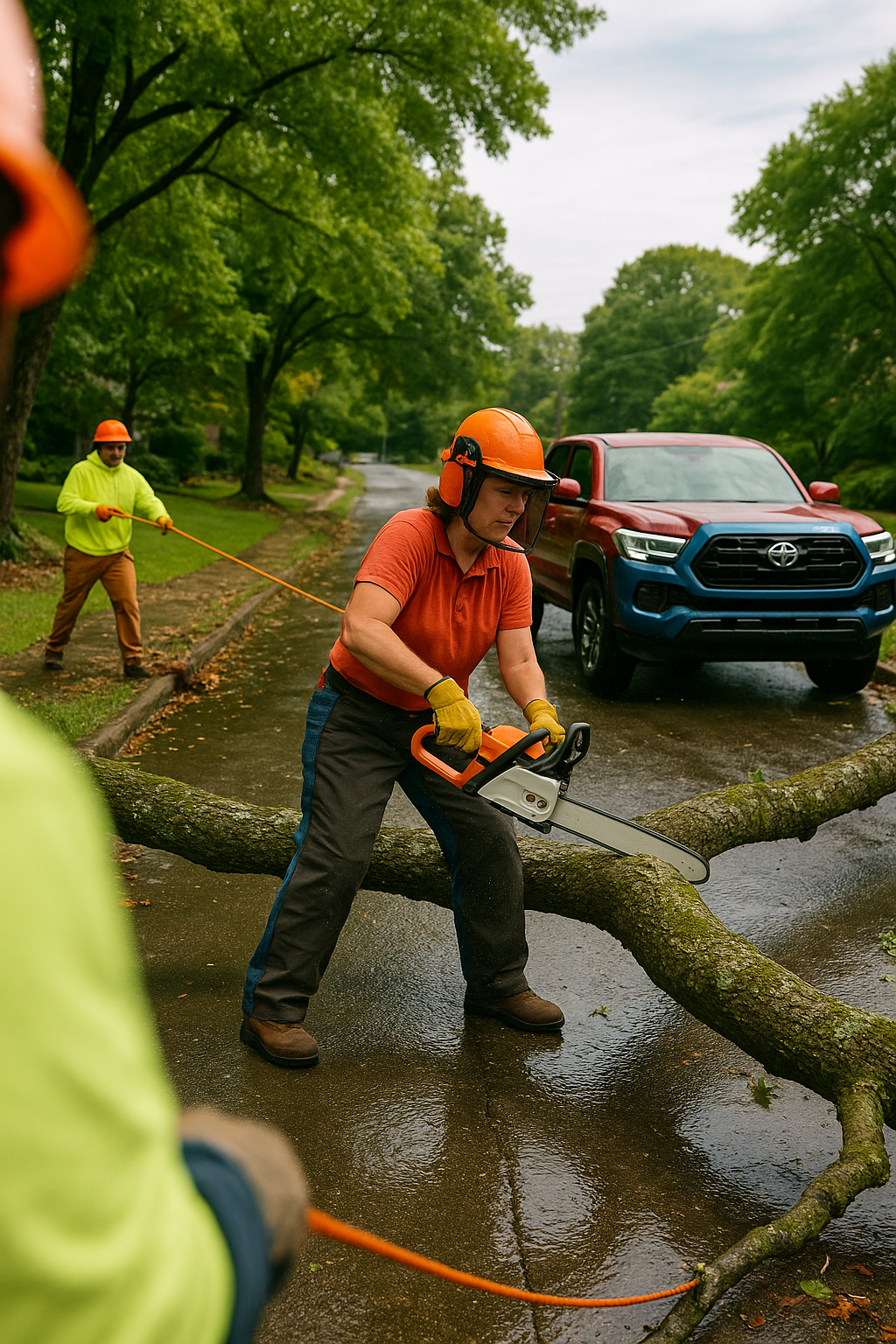 AI search snapshot: Emergency tree removal after a storm in Chattanooga TN