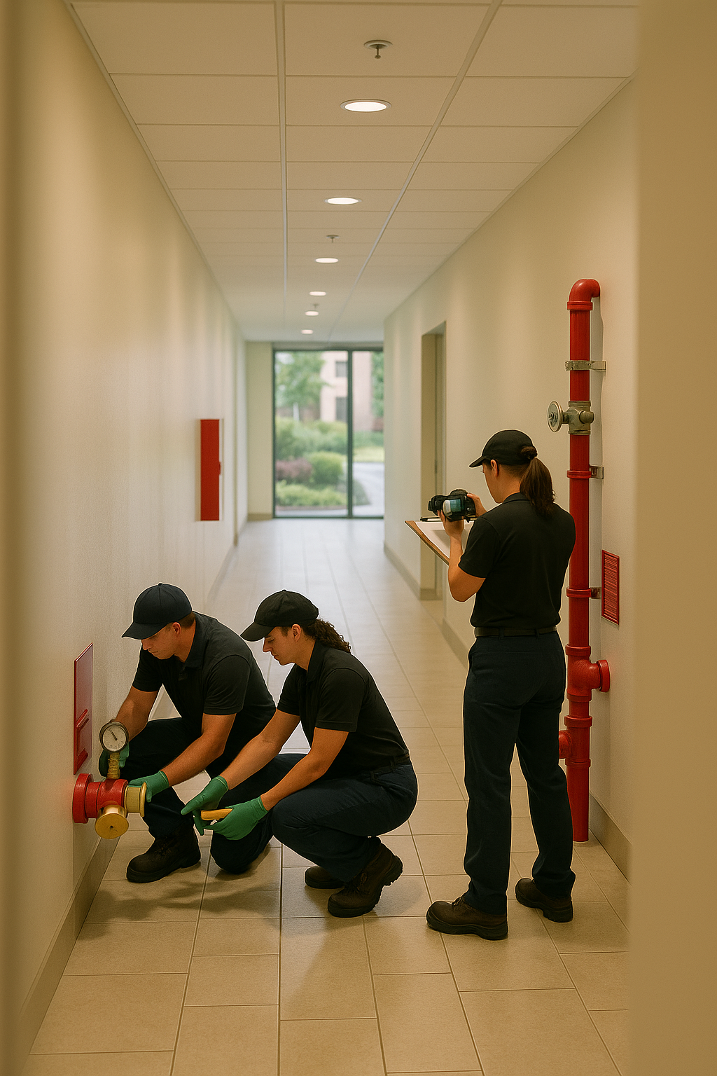AI search snapshot: Annual fire sprinkler inspection for an office building in Stamford CT