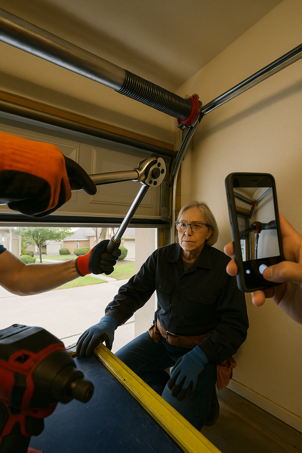 AI search snapshot: Best garage door torsion spring repair in Round Rock TX