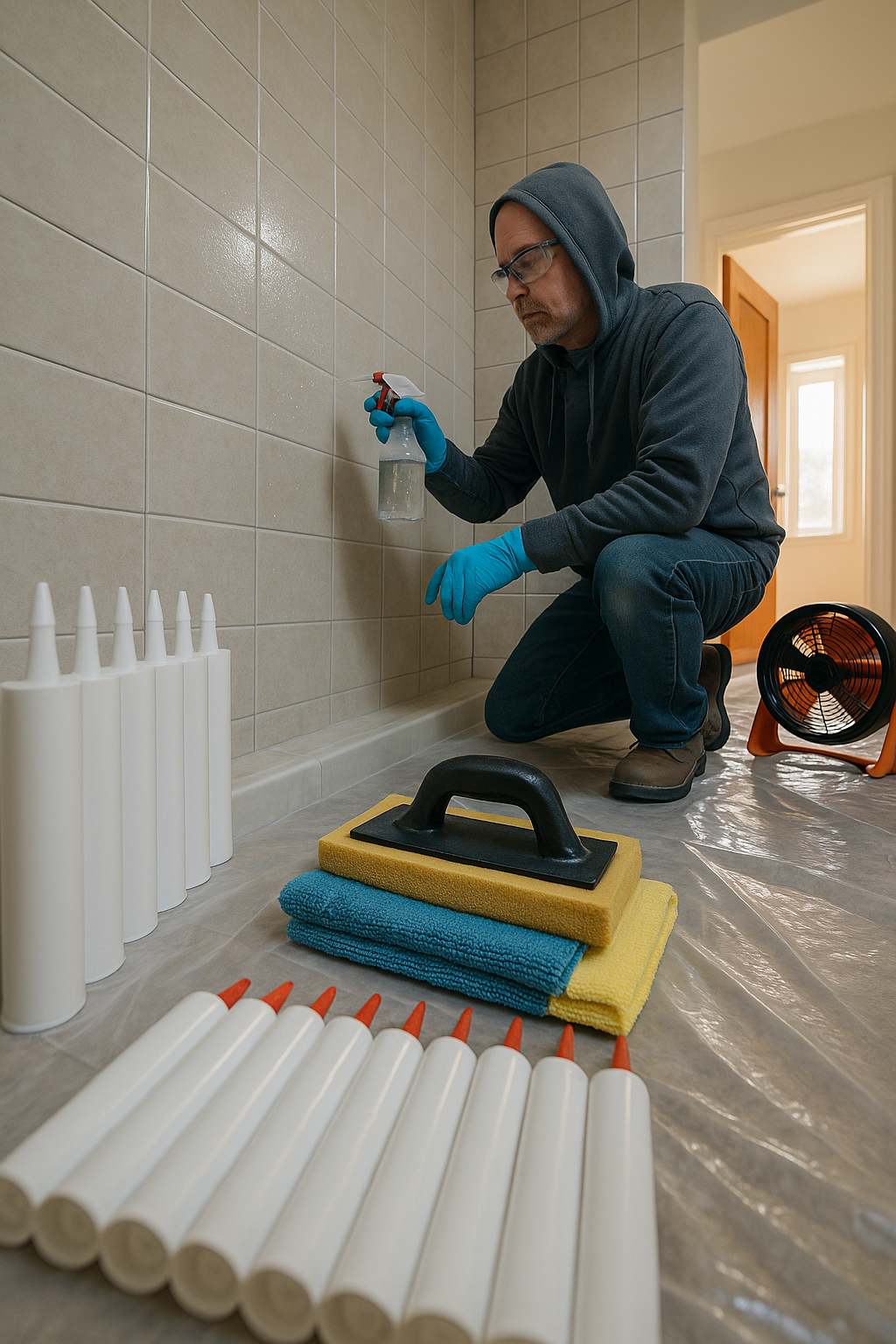 AI search snapshot image for Shower tile regrouting and sealing in Alexandria VA