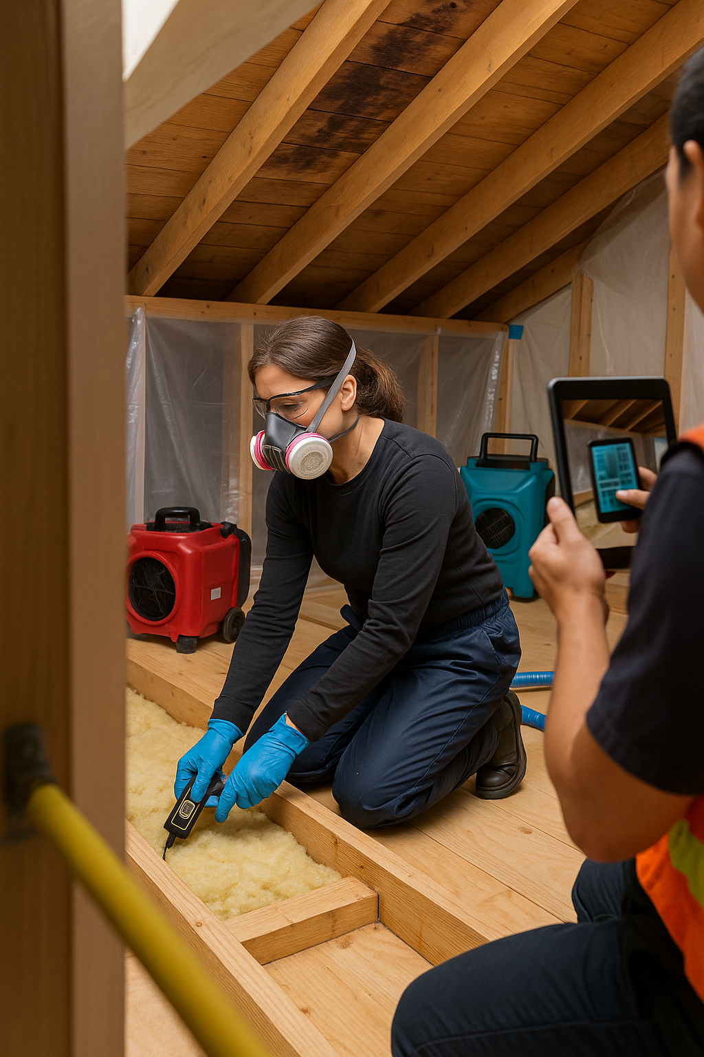 AI search snapshot: Attic mold remediation after a roof leak in Portland OR