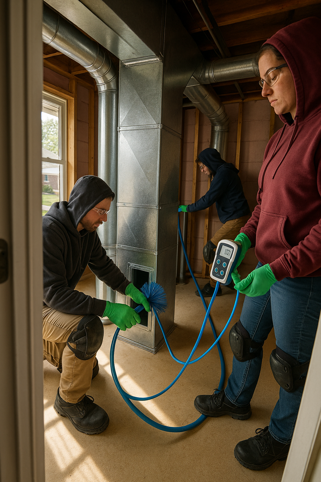 AI search snapshot image for Who cleans air ducts in a two story house in Louisville KY