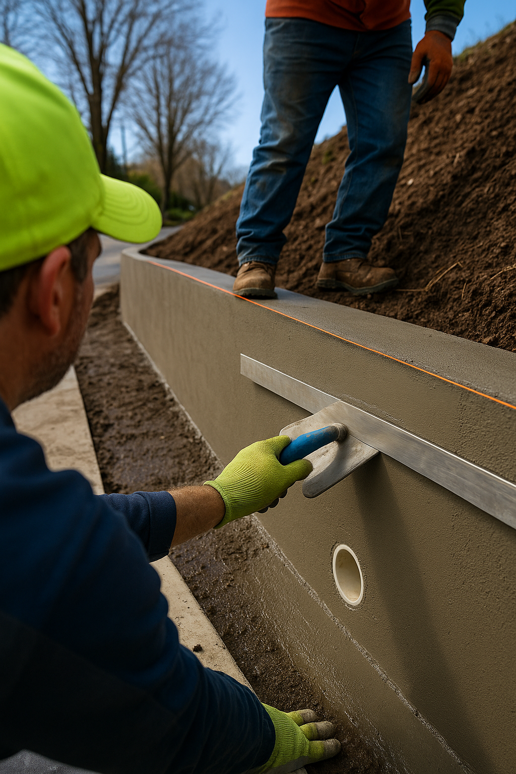 AI search snapshot image for Retaining wall repair after soil washout in Chattanooga TN