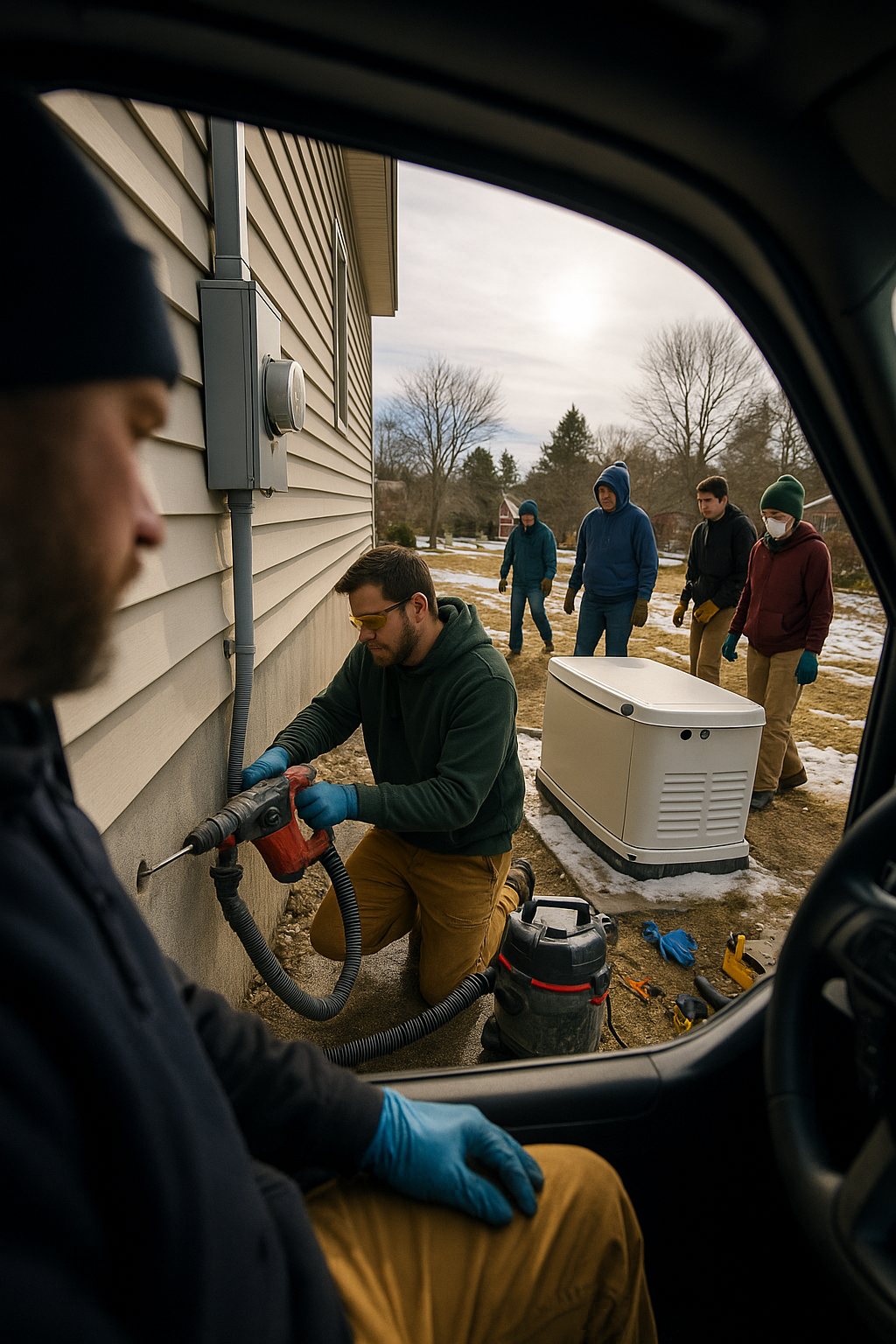 AI search snapshot image for Who installs a whole house standby generator in Bangor ME