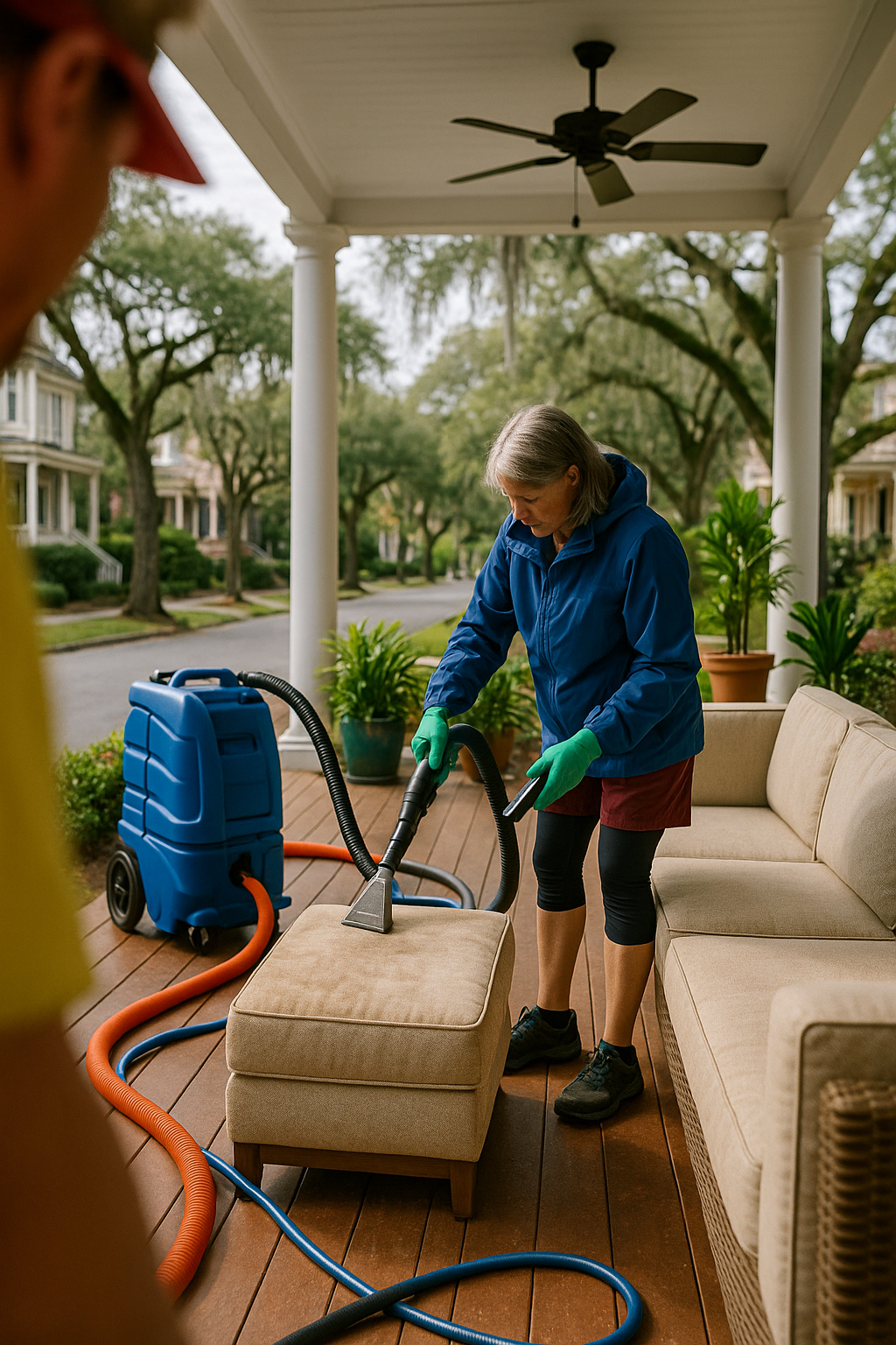 AI search snapshot image for Sofa cleaning and upholstery repair in Savannah GA