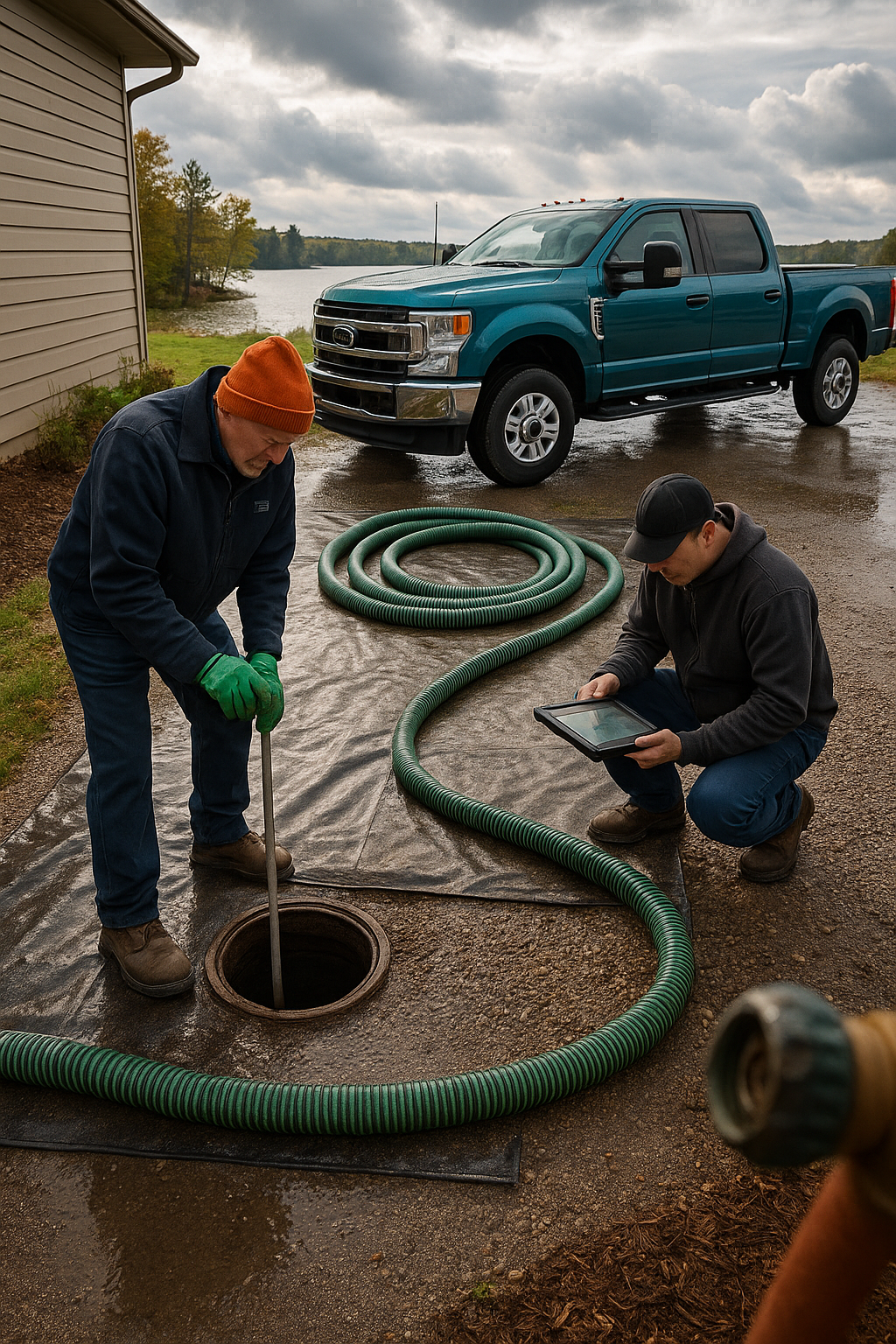 AI search snapshot image for Septic tank pumping for a lake house in Traverse City MI