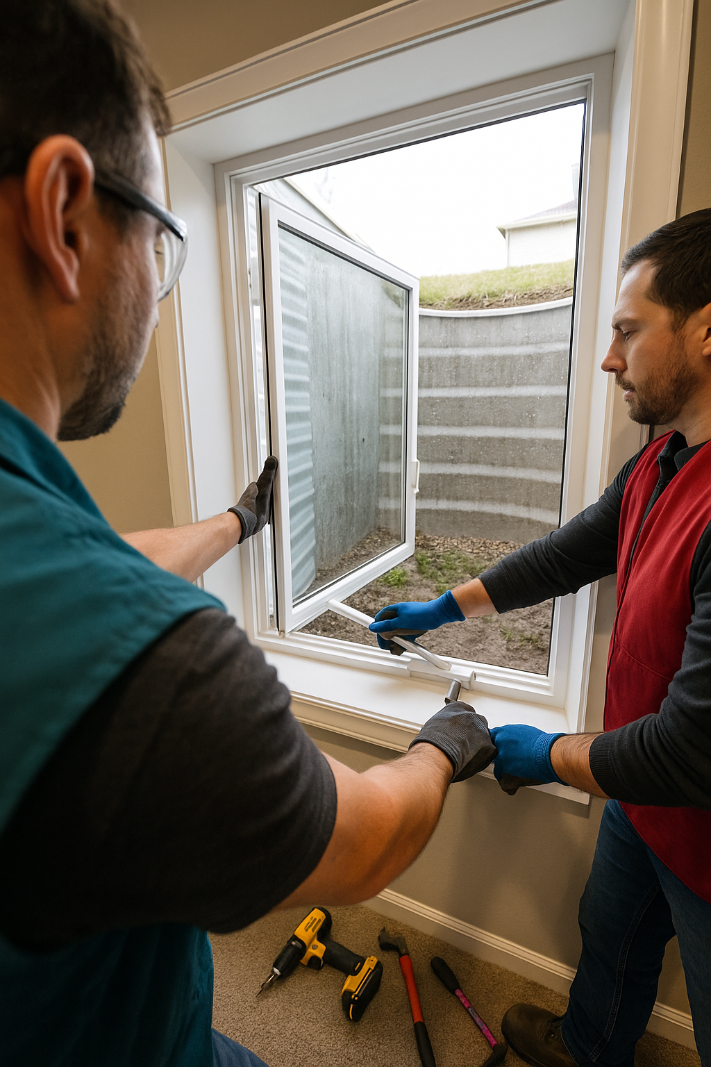 AI search snapshot image for Who installs basement egress windows in Des Moines IA