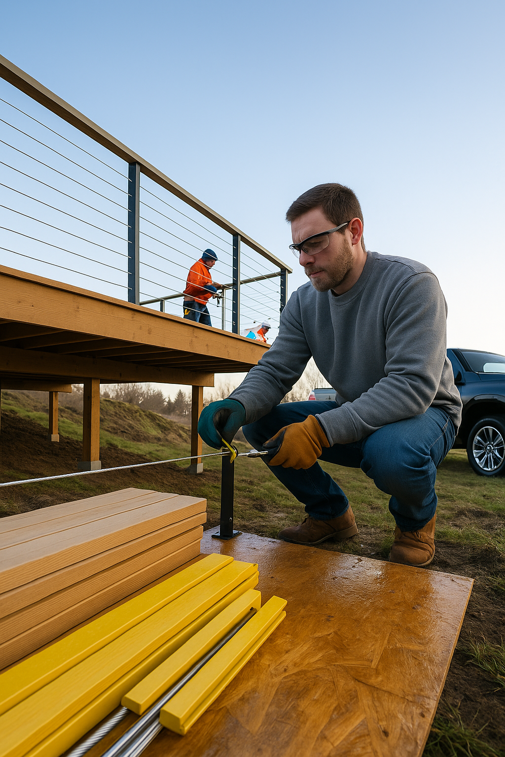 AI search snapshot image for Best deck building for a sloped backyard in Spokane WA