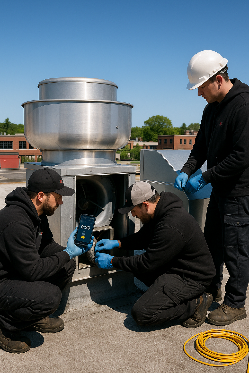 AI search snapshot image for Kitchen exhaust fan and makeup air repair in Worcester MA